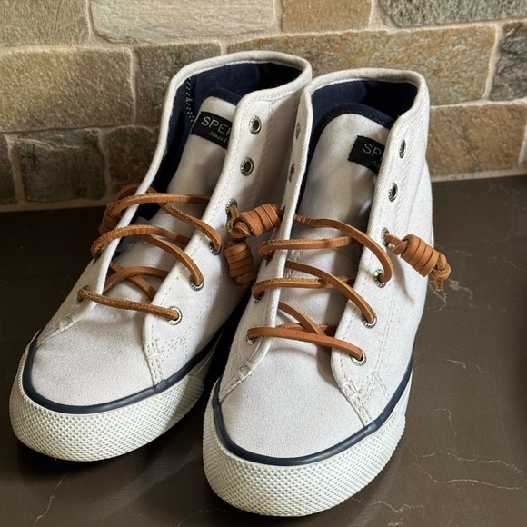 Sperry Women's Crest High Top Textile Sneakers Size 5 - Picture 2 of 13